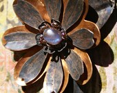 Grey Blue Eyes - Handmade Floral Necklace