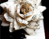 vintage sheet music rose, deluxe - paper flowers for gift, wedding, or home decor