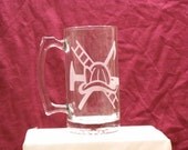 Personalized etched fireman beer mug (stein)