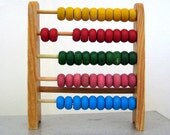 Small Colorful Vintage Child's Abacus Toy