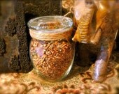 Yummy glass jar filled with Lotus Chai
