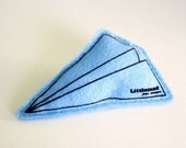 Airplane keyring keychain - screen printed felt