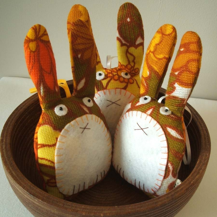 Lavender rabbit in zesty orange