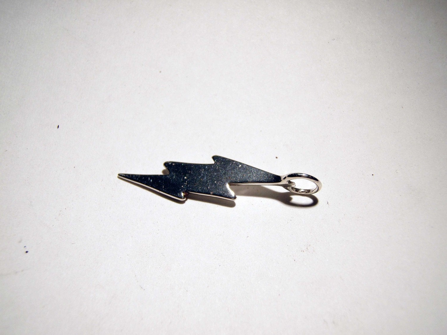 Silver Lightning Bolt Charm