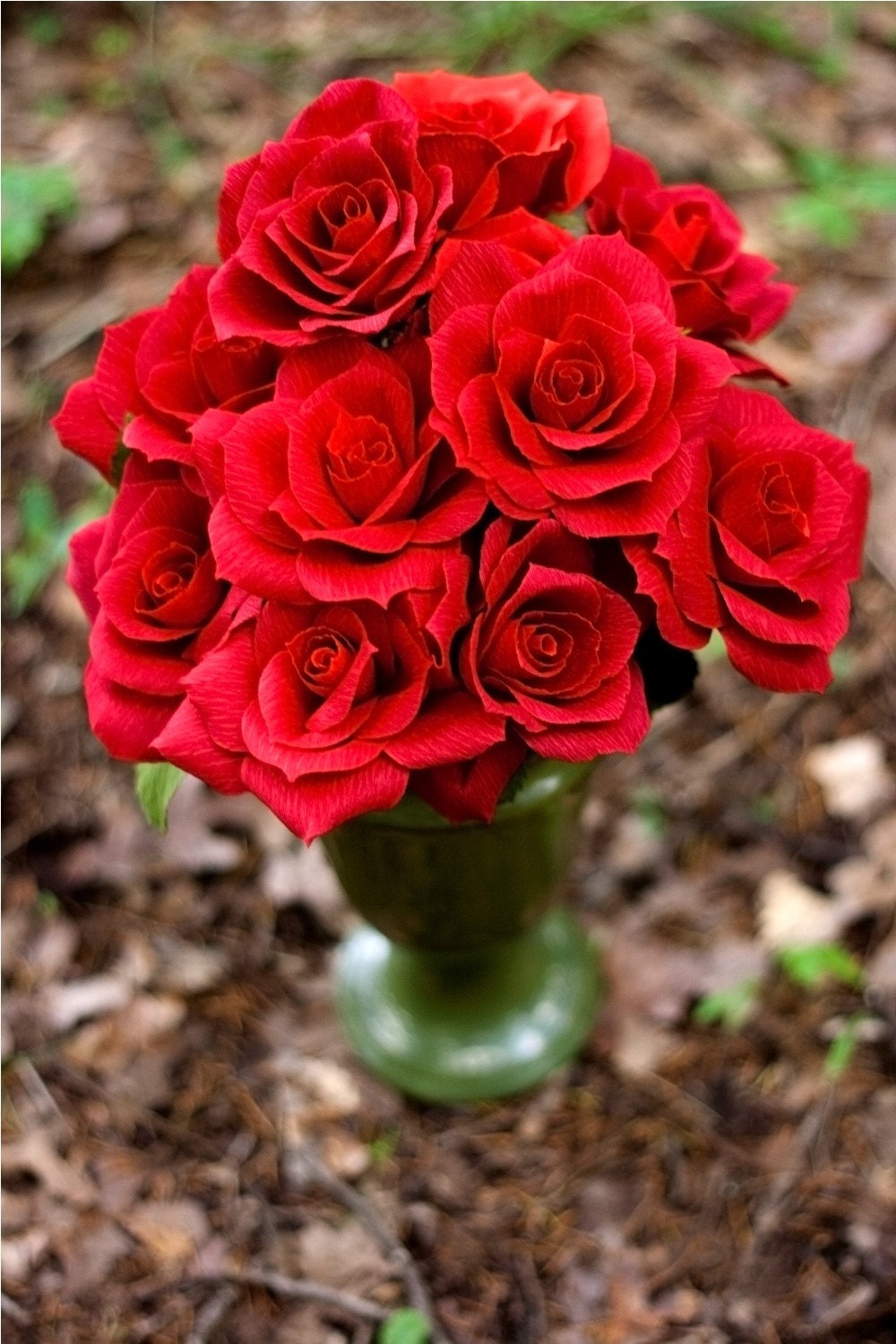 dozen (12) paper roses in your choice of color - paper flowers perfect for gifts, weddings, or decor