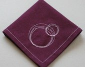 Eggplant Scribble Mod Napkins Vintage Inspired