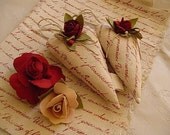 rose petals and love letters - scented hearts