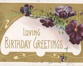 Vintage Birthday Post Card Early 1900s bd072