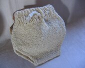 Wool Soaker - Diaper Covers - Handknit - Natural - Small