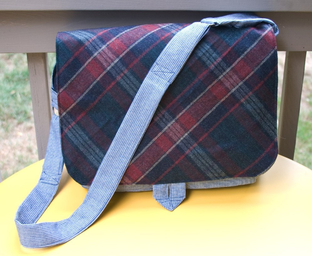 No. 371 - Boho Schoolgirl Messenger - Double Plaid