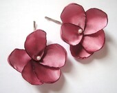 dusty rose pink blossom wedding flower bobby pins (set of 2)