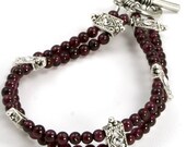 Garnet Double Strand Bracelet