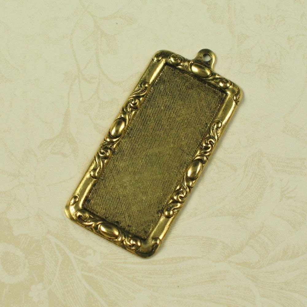 6 Antique Gold Plated Rectangle Picture Frame Setting Supplies 720