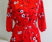 70s Mandarin Blouse - S