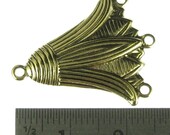 Reserve for Ehwunah - 12 Antiqued Gold Connetor Earring Supplies Jewelry Finding 1070