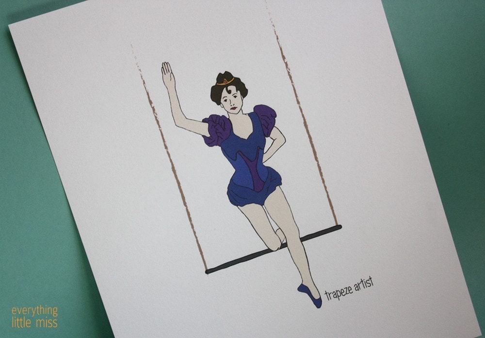 8" x 10" Trapeze Artist Print with Mat