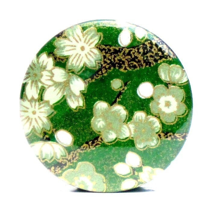 Buy 3 Get The 4th Free - Emerald Isle Pocket Mirror  - Japanese chiyogami mirror and gift bag