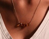Amber Tear Drop Necklace