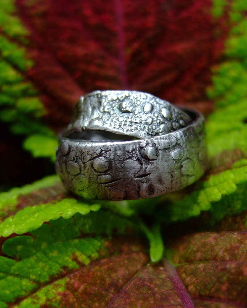 Urchins, set of handmade silver rings