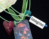 Imagine Hippie Mushroom necklace