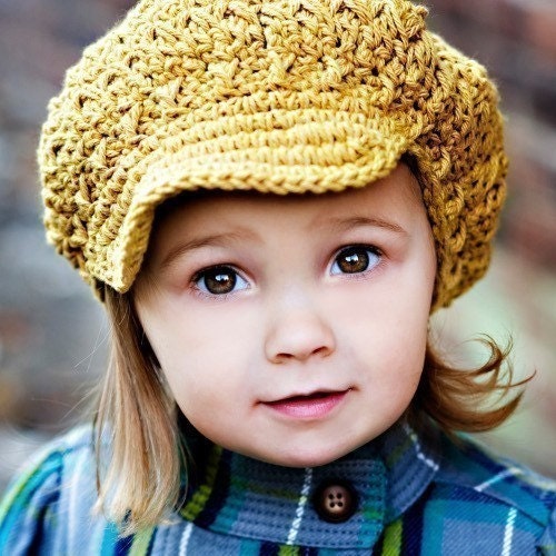 5T to Preteen Newsgirl Beanie - mustard