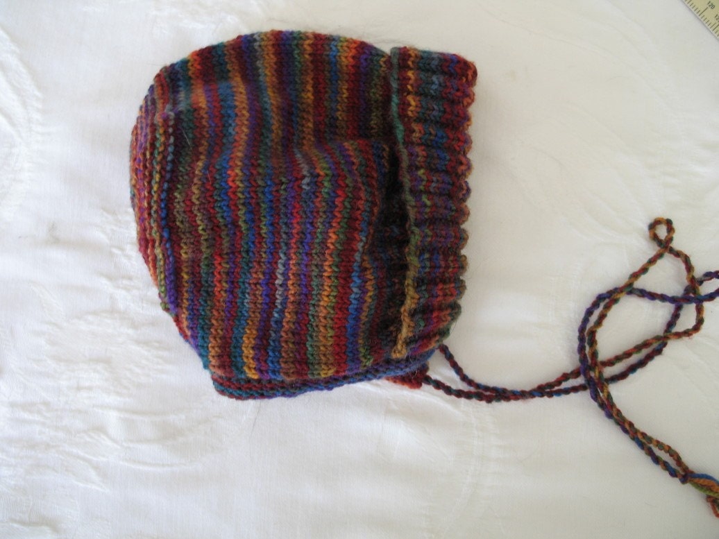CRAYON BOX BABY Bonnet  - Knit in Hand-Dyed Yarn
