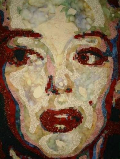 Marilyn Monroe Fabric Raw Edge Applique