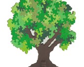 Tree 3D Puzzle - Wedding Guest Book Puzzle - Unique Wedding Guest Book Alternative