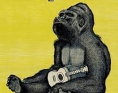 GORILLA print 10.5x16.5 signed and numbered