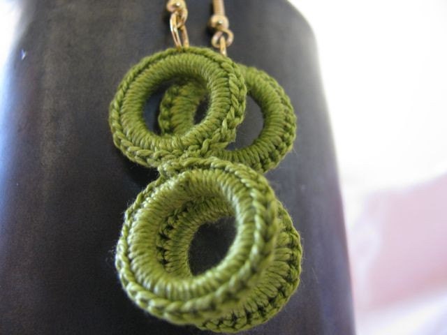 Double hoop crochet earrings
