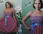 Pleated dress gathered lace pink Cotton Candy Dress
