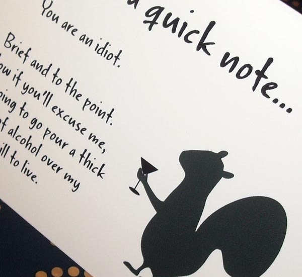 Funny squirrel card - for friend, family, BFF, thinking of you, love (WG105)