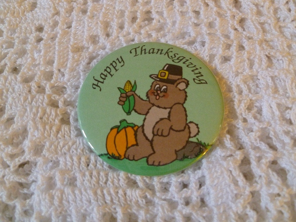 Happy Thanksgiving Bear Magnet