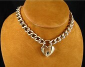 Chain Choker with Heart Padlock