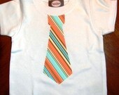Appliqued s/s T shirt 6-12mo 12-18mo 18-24mo 2 3 4 5 Initial Tie Birthday Amy Butler White or Black