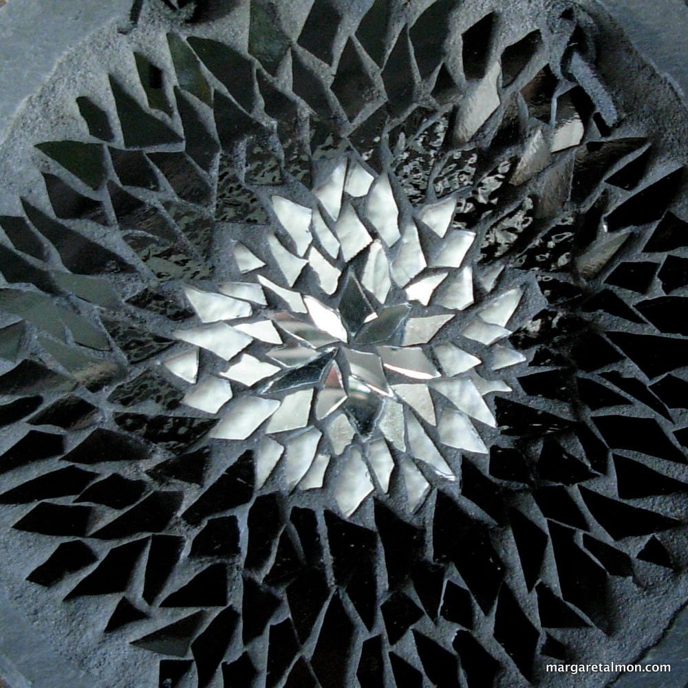 Silver Eye Mosaic Mandala in Film Noir(7 inch)