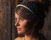 headband birdcage veil