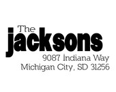 Address Stamp - WOOD HANDLE - The Jacksons - Wedding Present