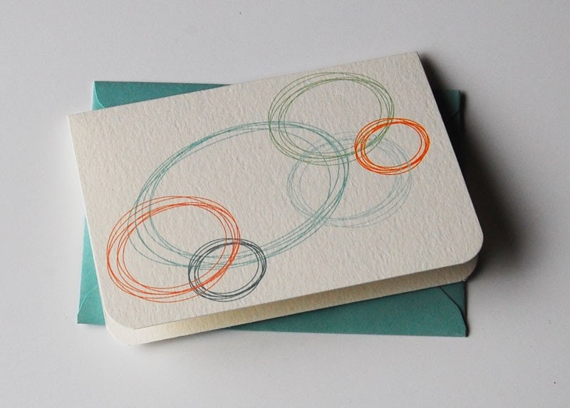 Rings, Teal, Orange and Green