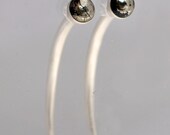Elegant Pyrite 12 / 10 / 8 /  6 Gauge Sterling Silver Talon Earring Dangles