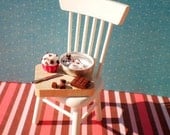Chocolate Chip Cupcake Preparation Board Miniature Scale 1/12