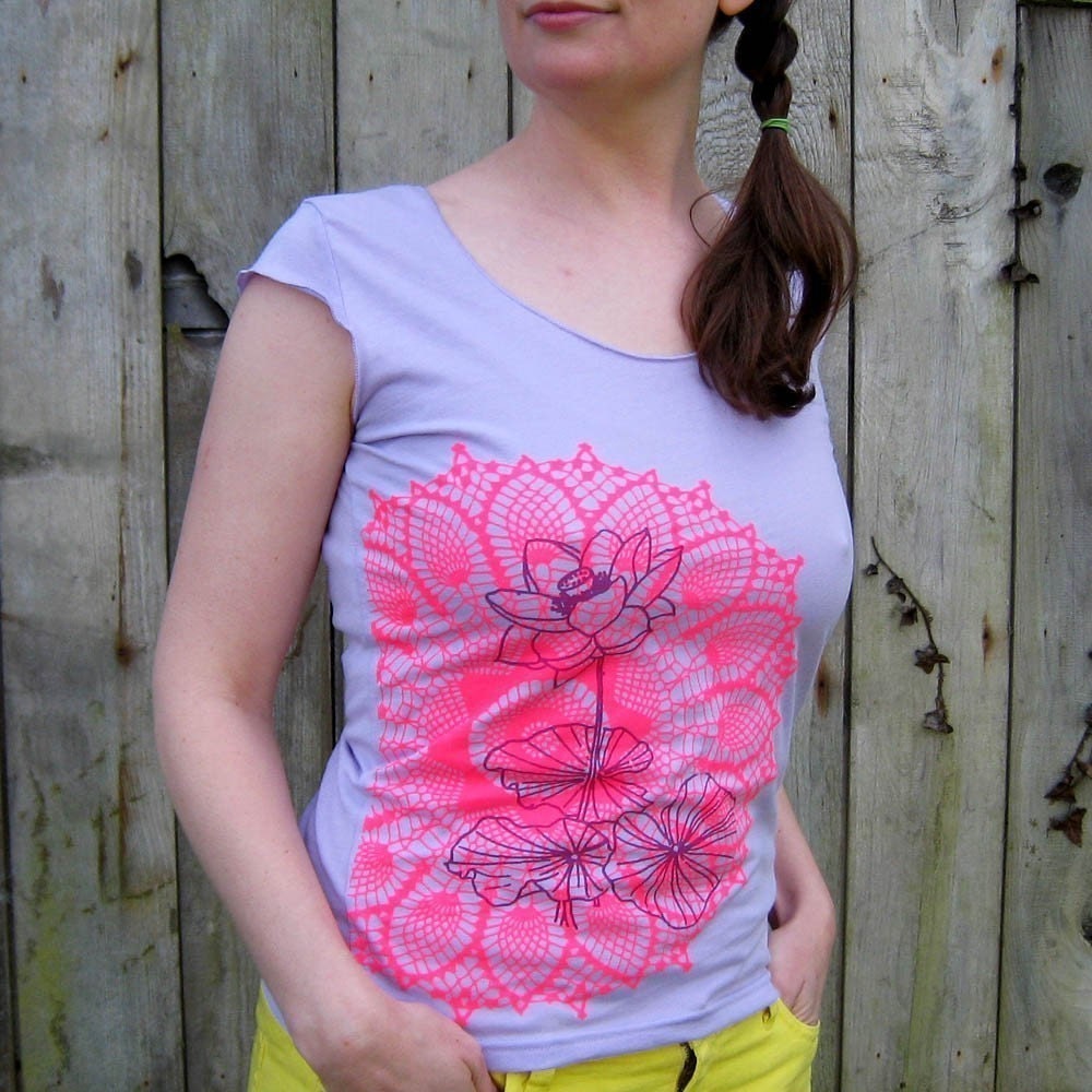 SALE - Womens Lilac Mix and Match Tee size S or M