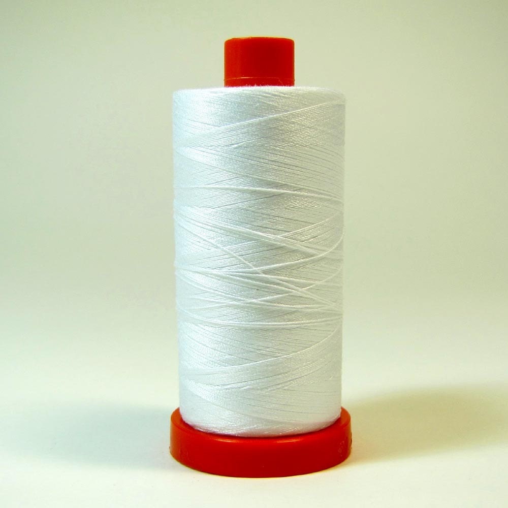 Aurifil Cotton Mako Thread 50 Wt. White 2024 - 1422 Yd.
