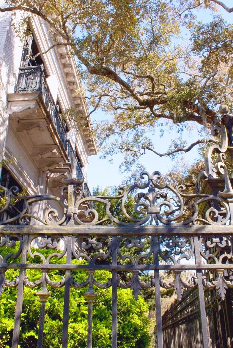 Armstrong House Gates - Savannah, GA - An Original Photograph by Melissa Schneider