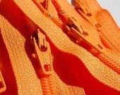 Ten Orange 8 Inch Zippers YKK Color 006
