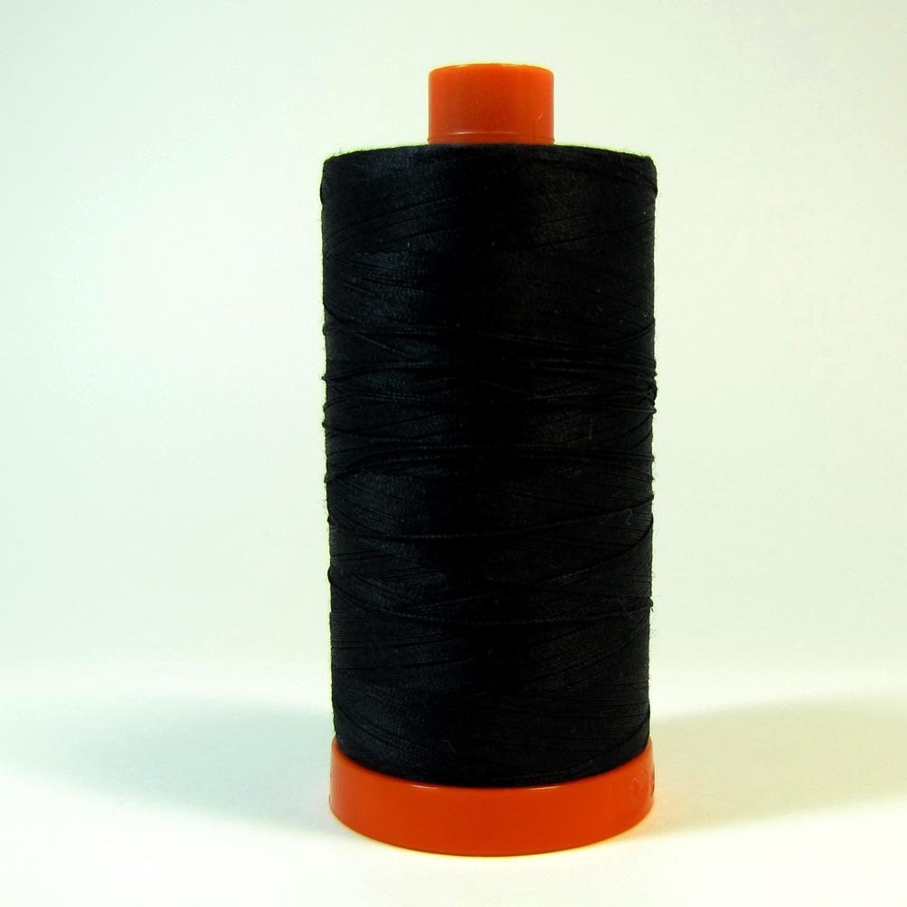 Aurifil Cotton Mako Thread 50 Wt. Black 2692 - 1422 Yd.