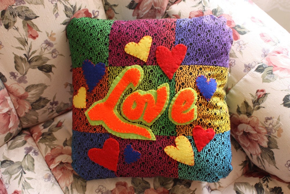 ALL YOU NEED IS LOVE KITSCH cushion pillow