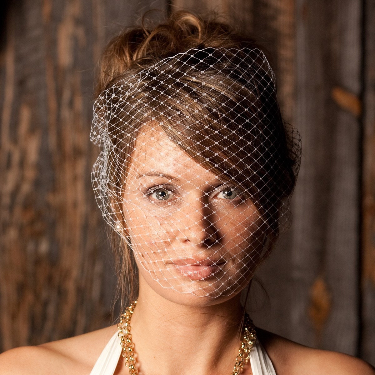 bandeau birdcage veil
