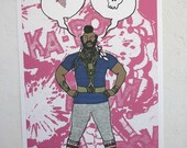 No Mo Jibba Jabba Mr. T Poster, Pink