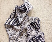 Cobweb felted scarf kerchief bactus ---- Ready to Ship now